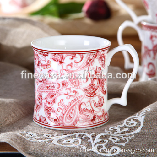 12OZ Elegant Style New Bone China Ceramic Mug of Oriental Manor